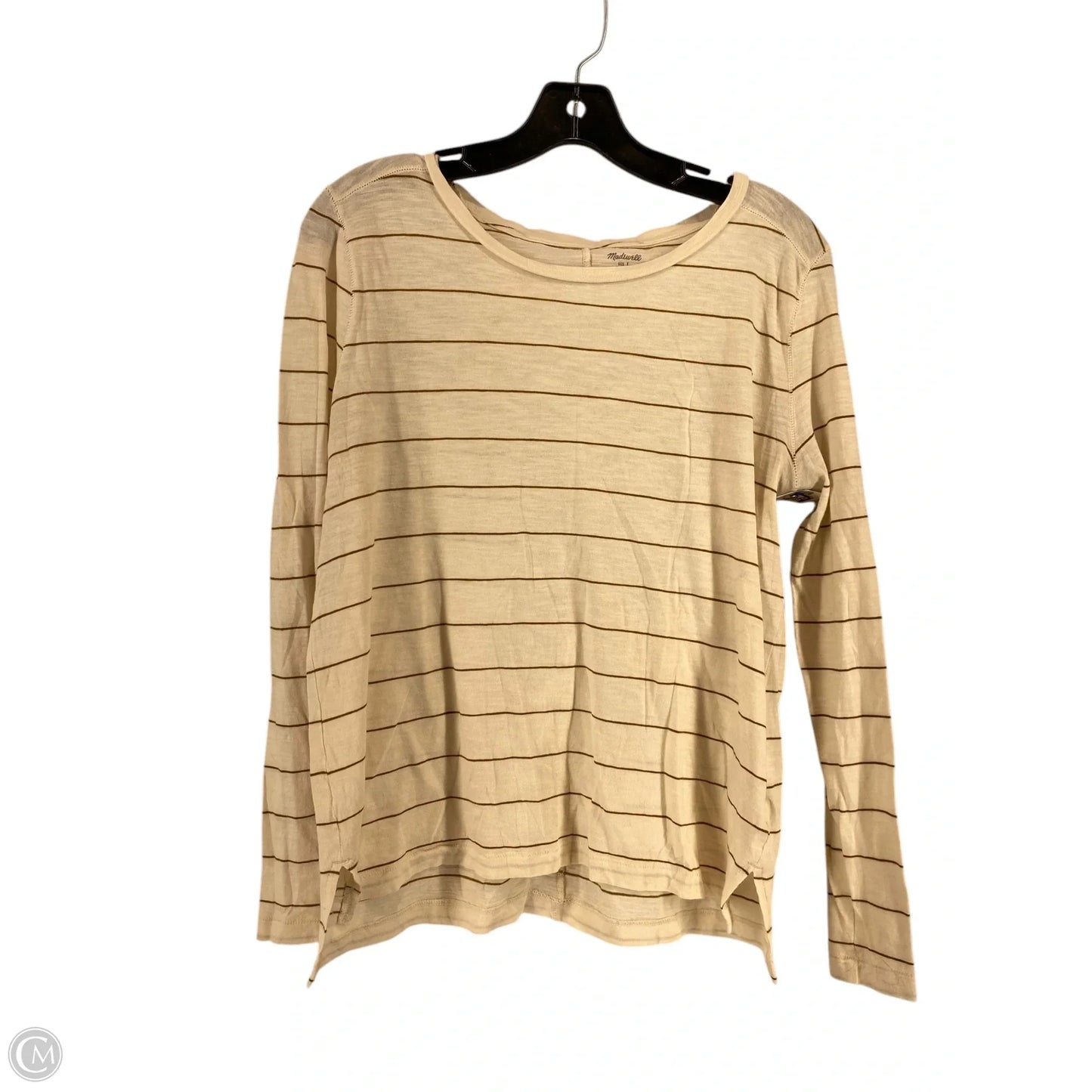 Top Long Sleeve By Madewell In White, Size: L