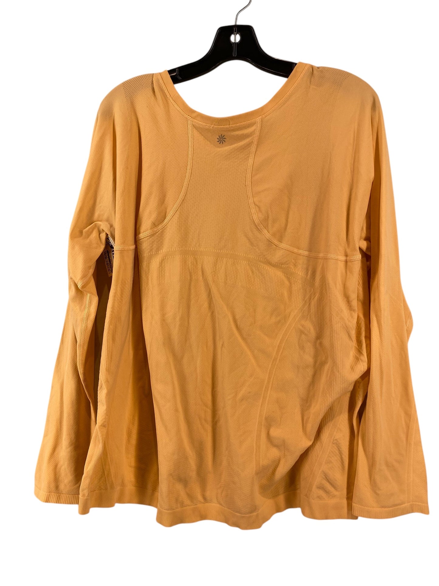 Athletic Top Long Sleeve Collar By Athleta In Coral, Size: L