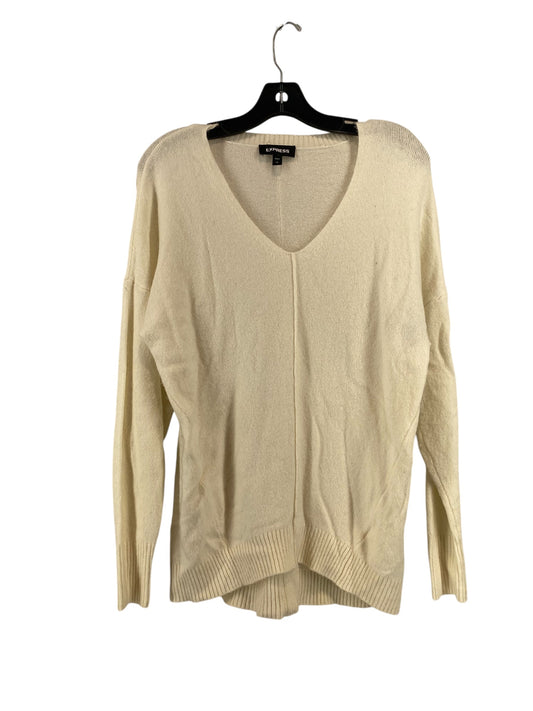 Sweater By Express In White, Size: Xs