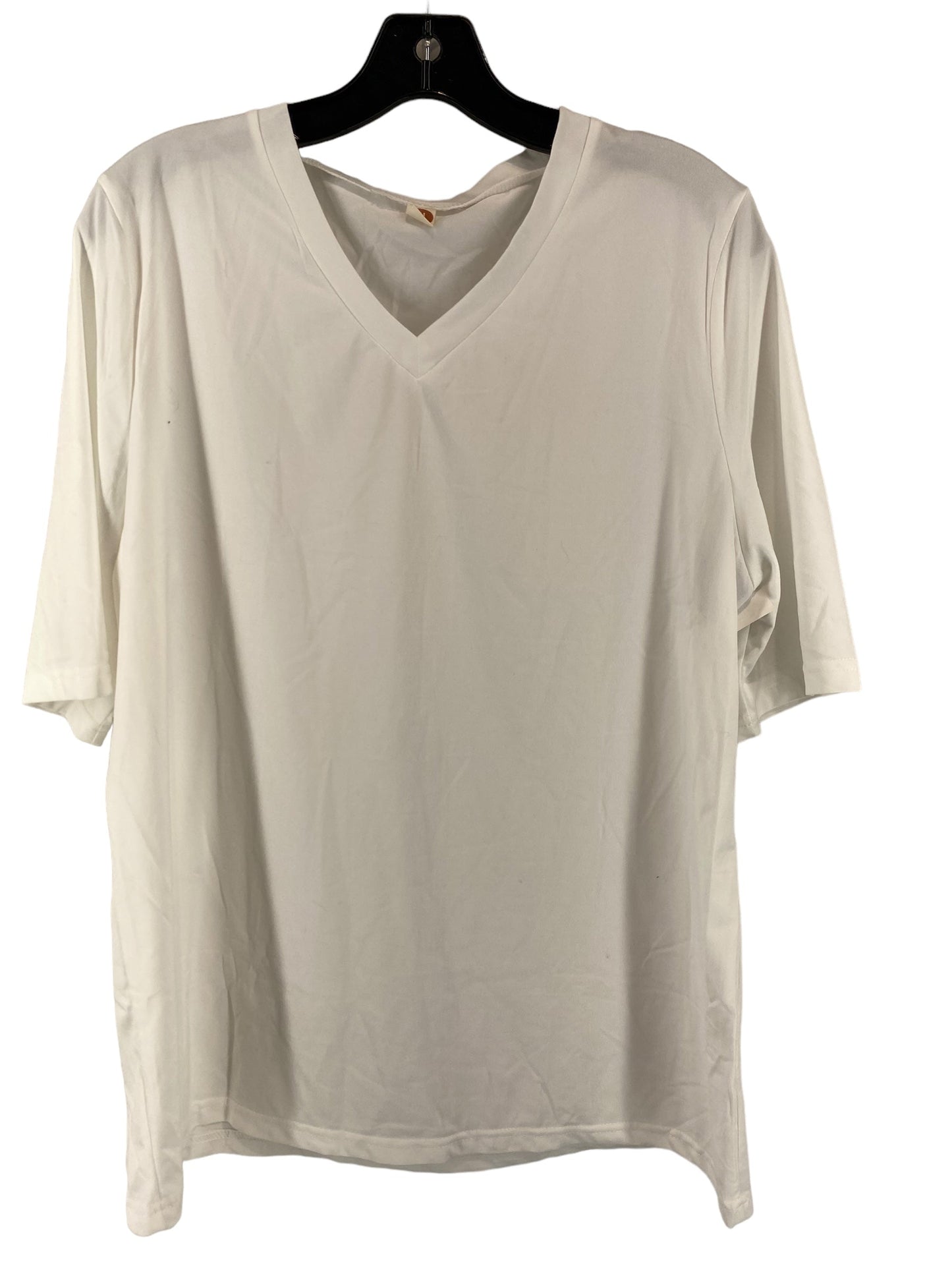 Top Short Sleeve By Clothes Mentor In White, Size: Xl