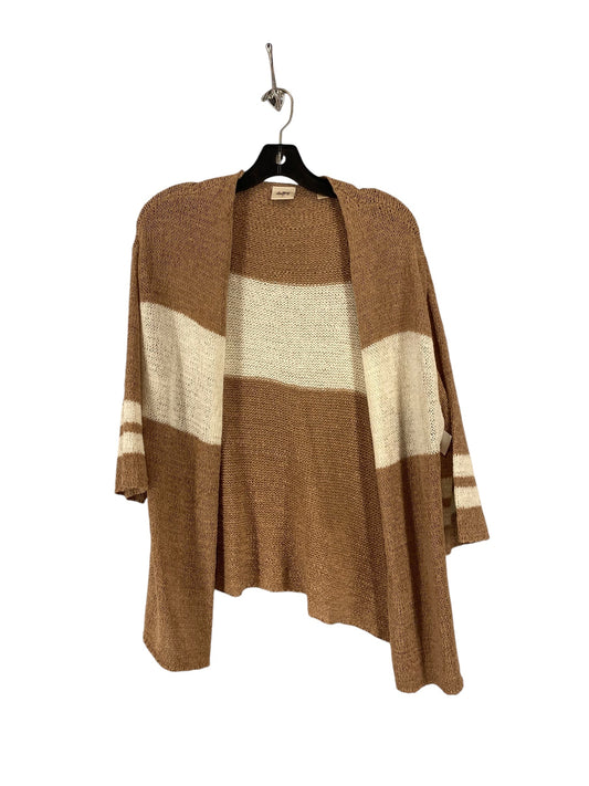 Cardigan By Daytrip In Tan & White, Size: S