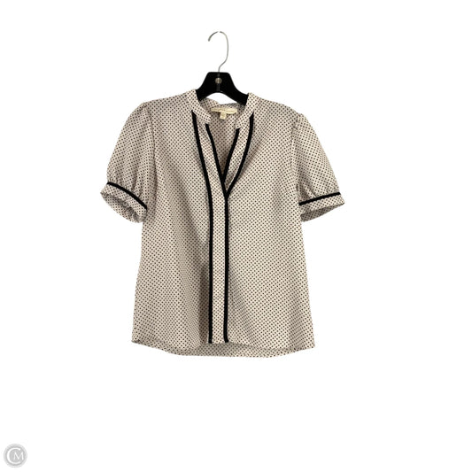 Top Short Sleeve By Monteau In Black & White, Size: S