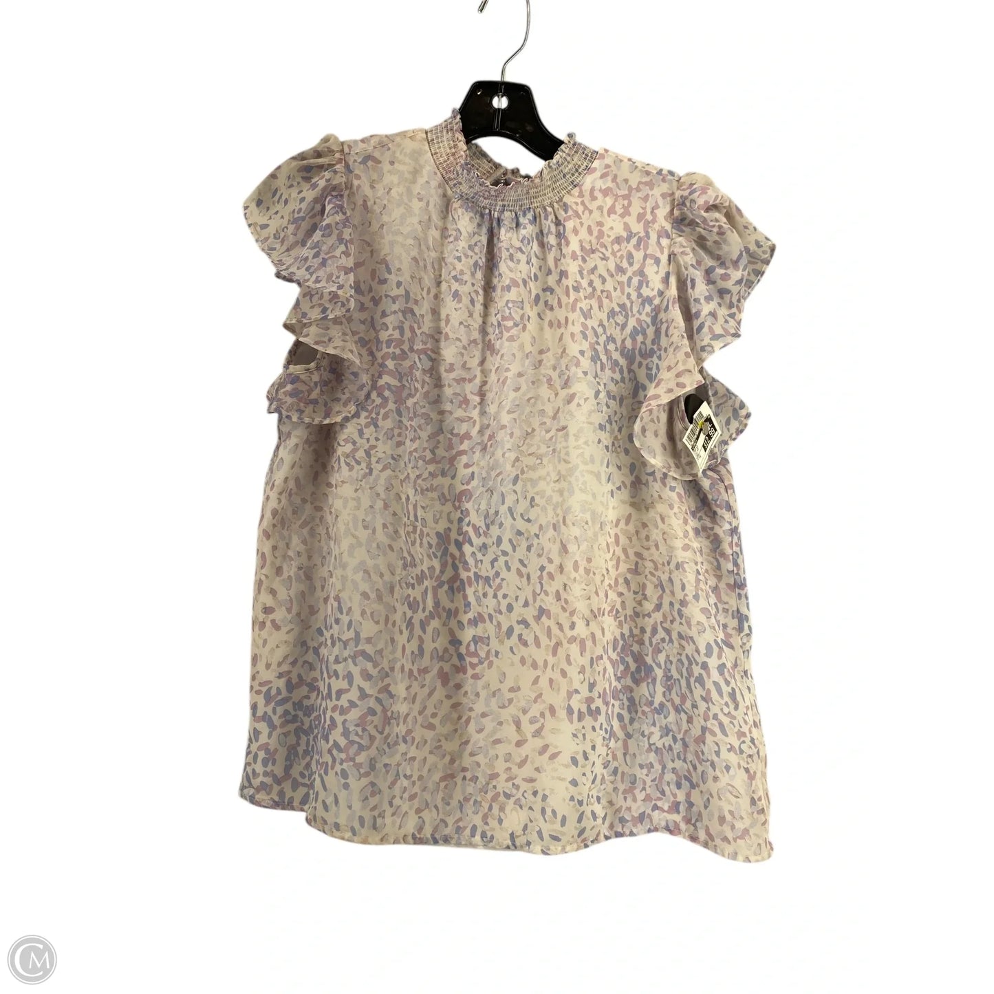 Top Long Sleeve By Express In Silver, Size: S