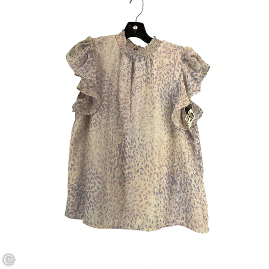 Top Long Sleeve By Express In Silver, Size: S