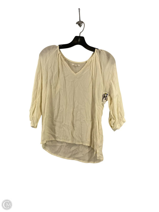 Blouse 3/4 Sleeve By Maurices In Cream, Size: S