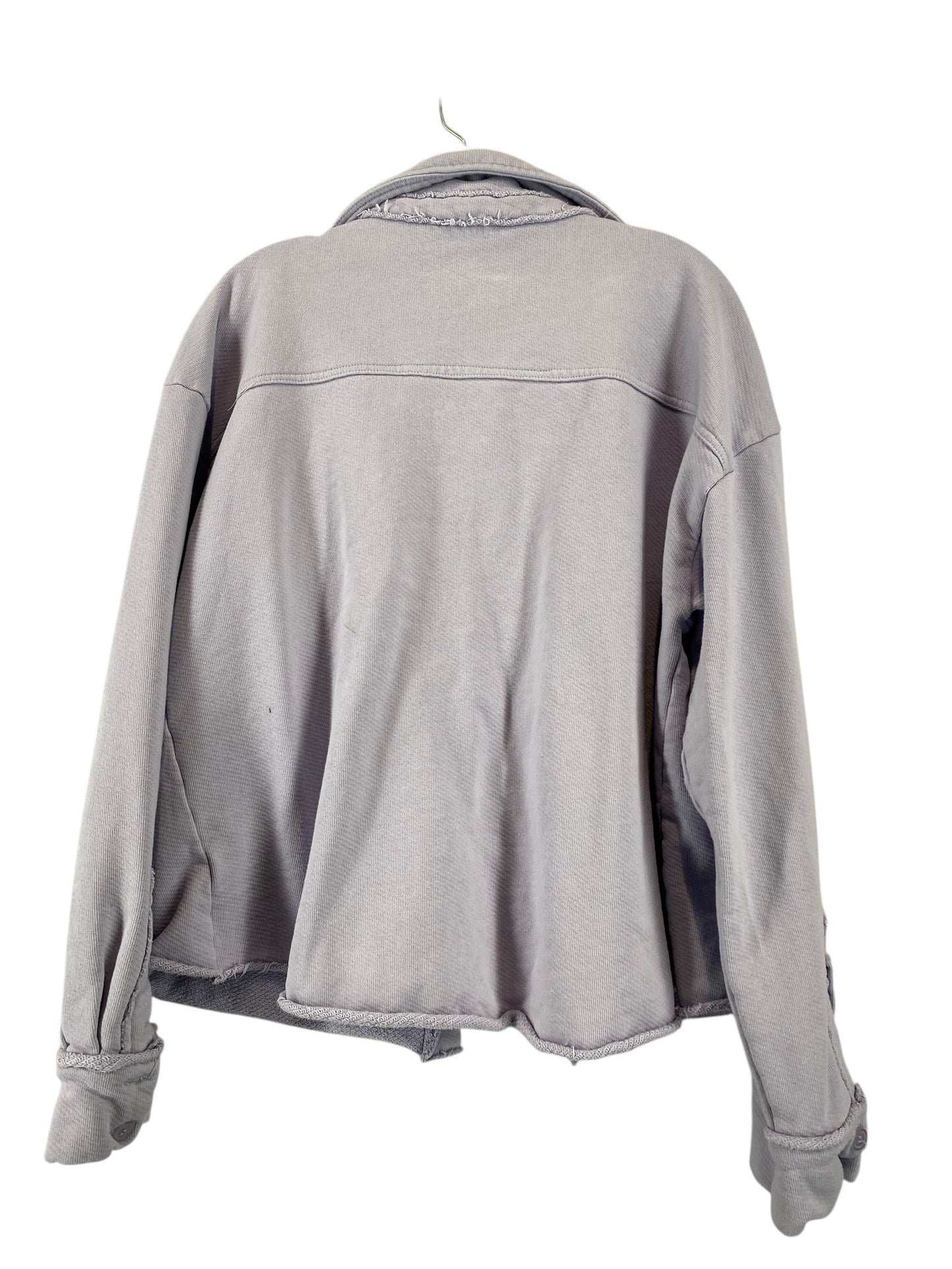 Jacket Shirt By Clothes Mentor In Purple, Size: M