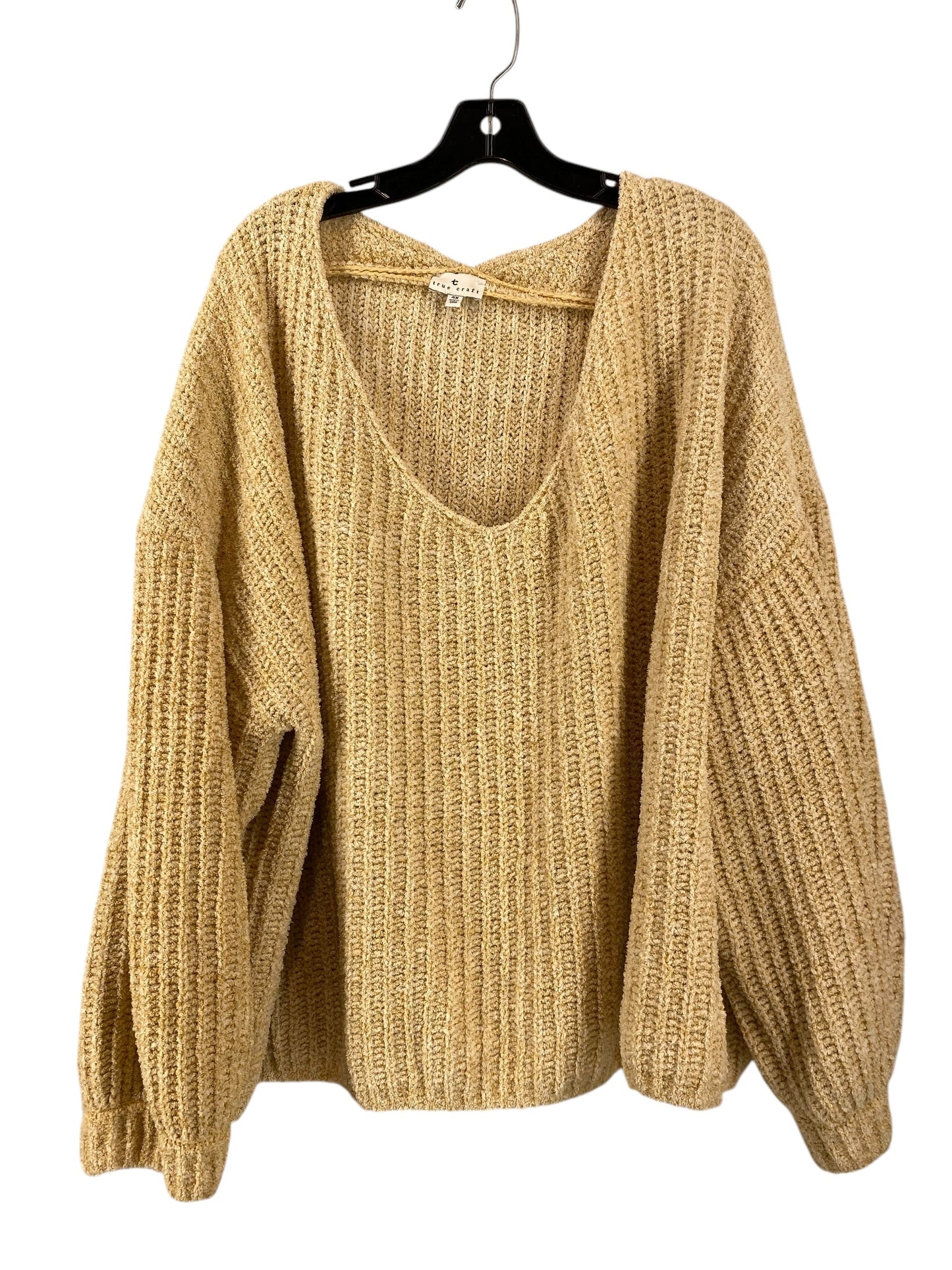 Sweater By True Craft In Beige, Size: 4x