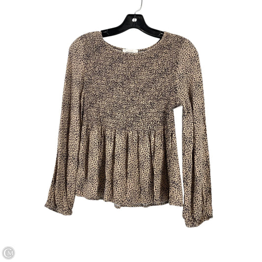 Blouse Long Sleeve By Urban Romantics In Animal Print, Size: S