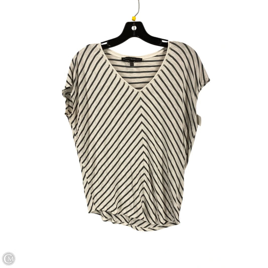 Top Short Sleeve By White House Black Market In Striped Pattern, Size: Xs