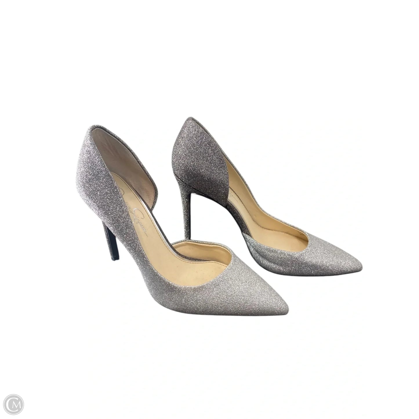 Shoes Heels Stiletto By Jessica Simpson In Silver, Size: 7.5