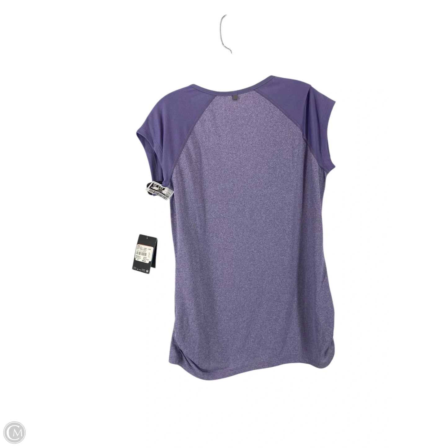 Athletic Top Short Sleeve By Nike In Purple, Size: L