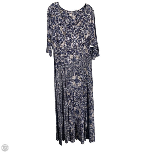 Dress Casual Maxi By Soft Surroundings In Blue & Tan, Size: 1x
