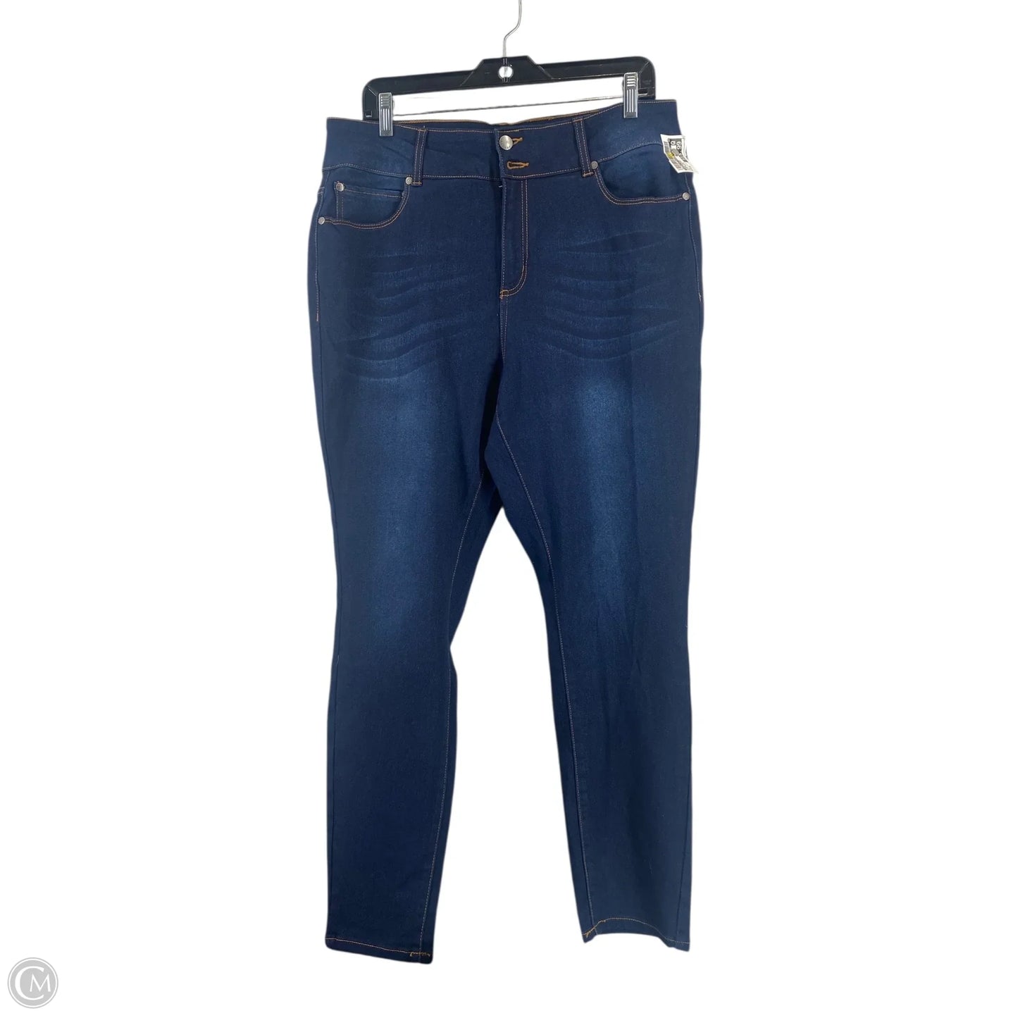 Jeans Skinny By Tahari By Arthur Levine In Blue Denim, Size: 16