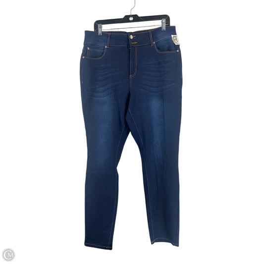 Jeans Skinny By Tahari By Arthur Levine In Blue Denim, Size: 16