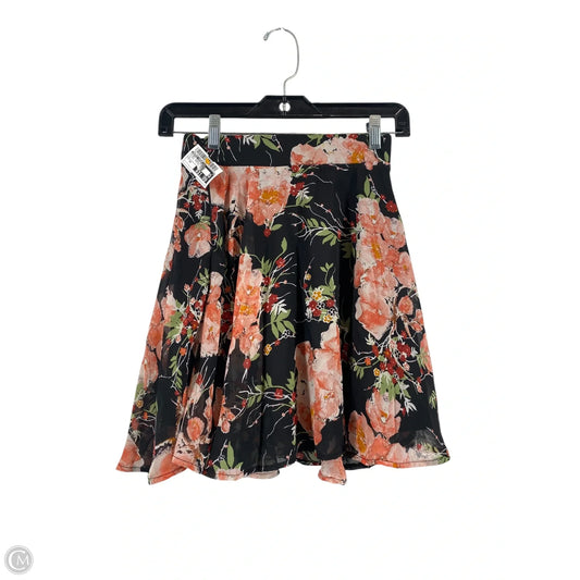 Skirt Mini & Short By Paper Crane In Floral Print, Size: Xs