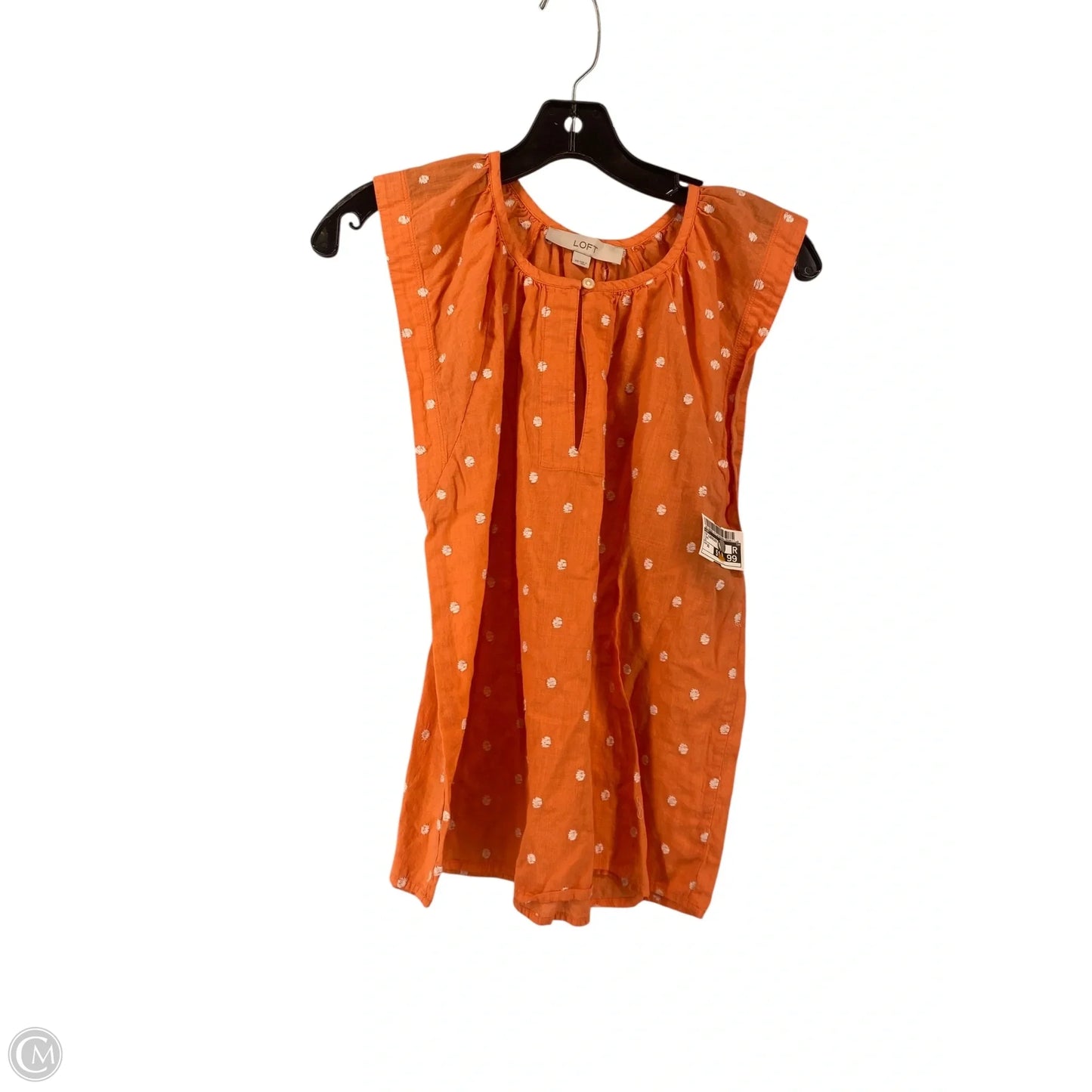 Top Sleeveless By Loft In Coral, Size: Xs