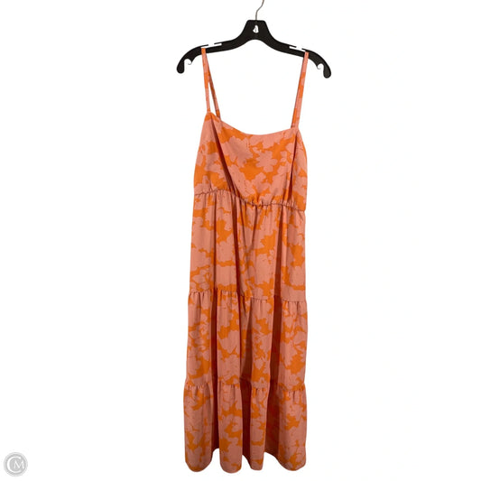 Dress Casual Maxi By Social Standard By Sanctuary In Orange & Pink, Size: L