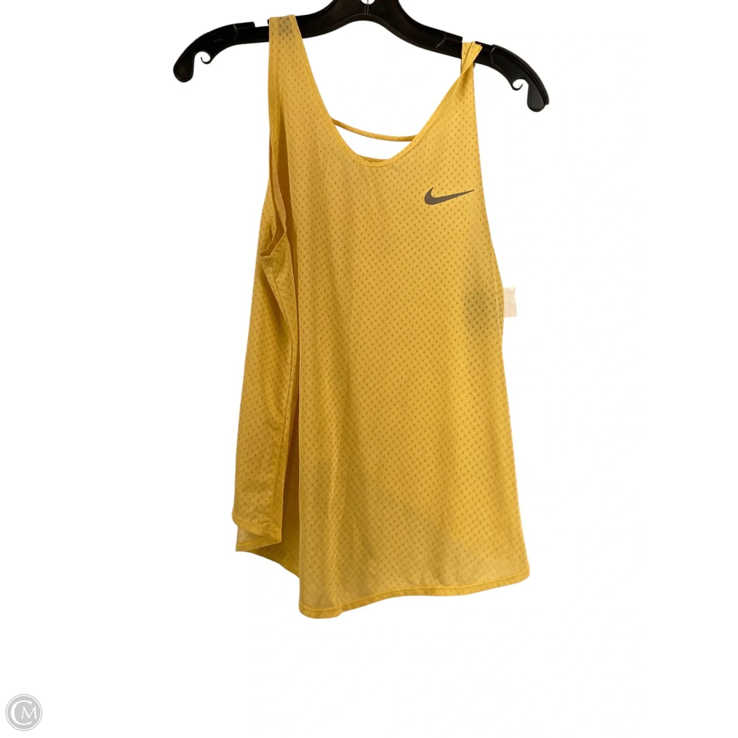 Athletic Tank Top By Nike In Yellow, Size: S