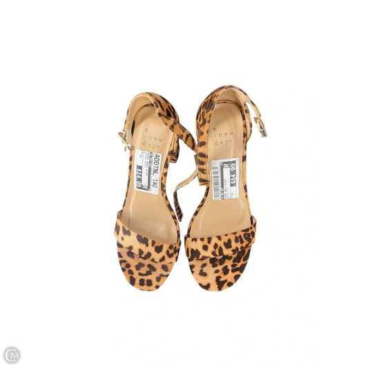 Shoes Heels Block By A New Day In Animal Print, Size: 6