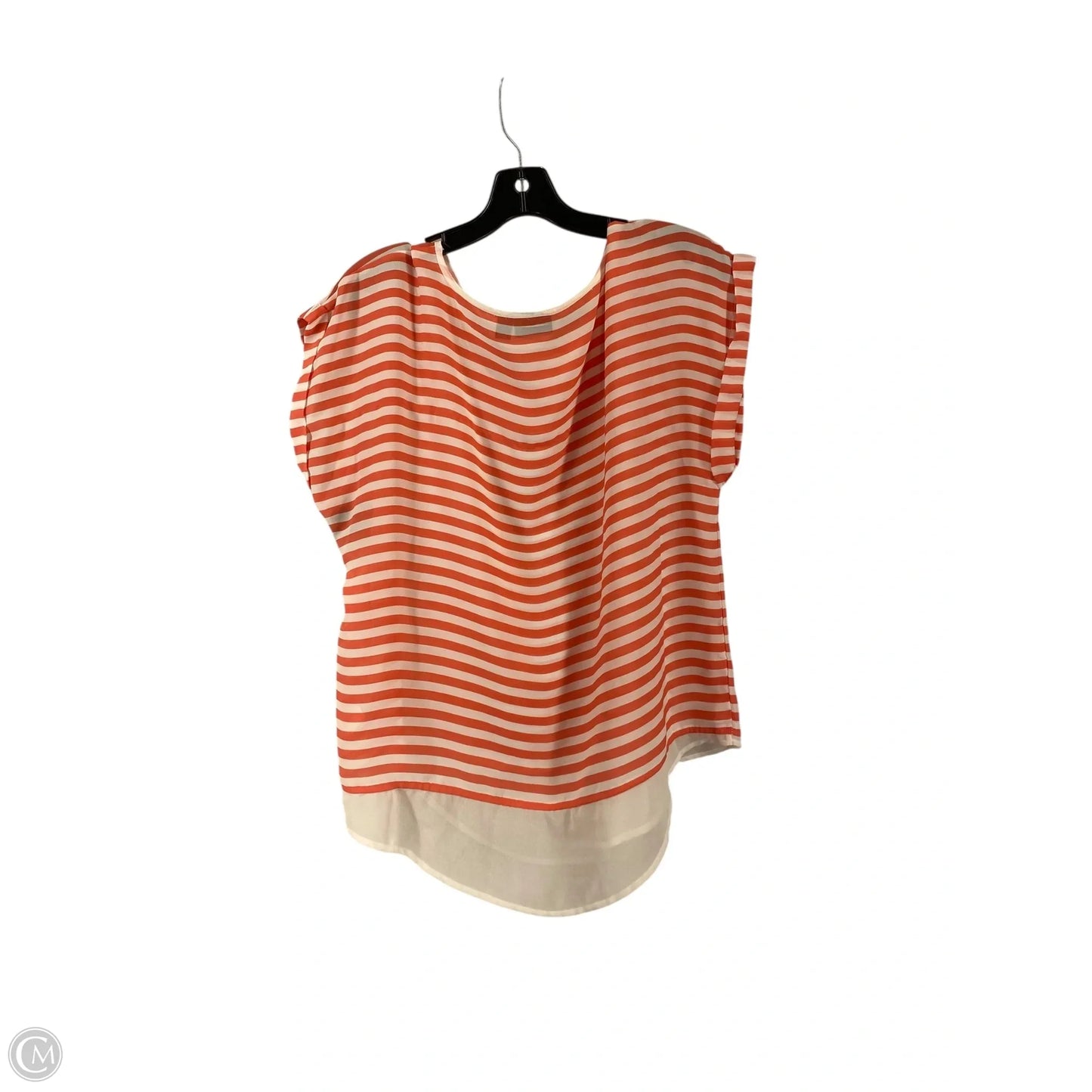Top Short Sleeve By Ana In Striped Pattern, Size: L