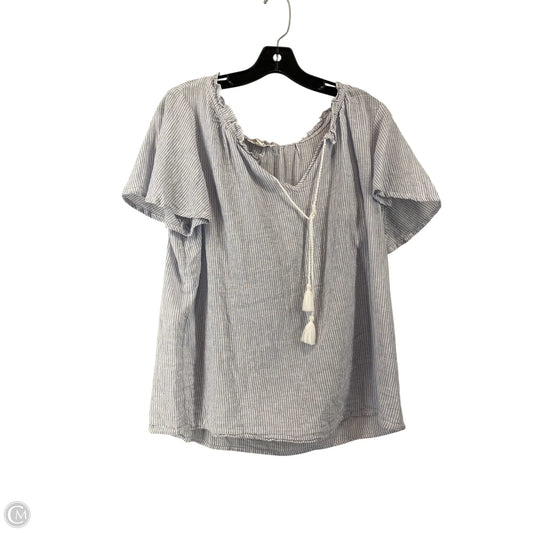 Top Short Sleeve By Beachlunchlounge In Striped Pattern, Size: L
