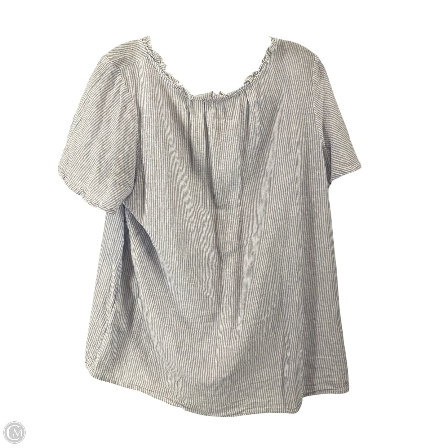 Top Short Sleeve By Beachlunchlounge In Striped Pattern, Size: L