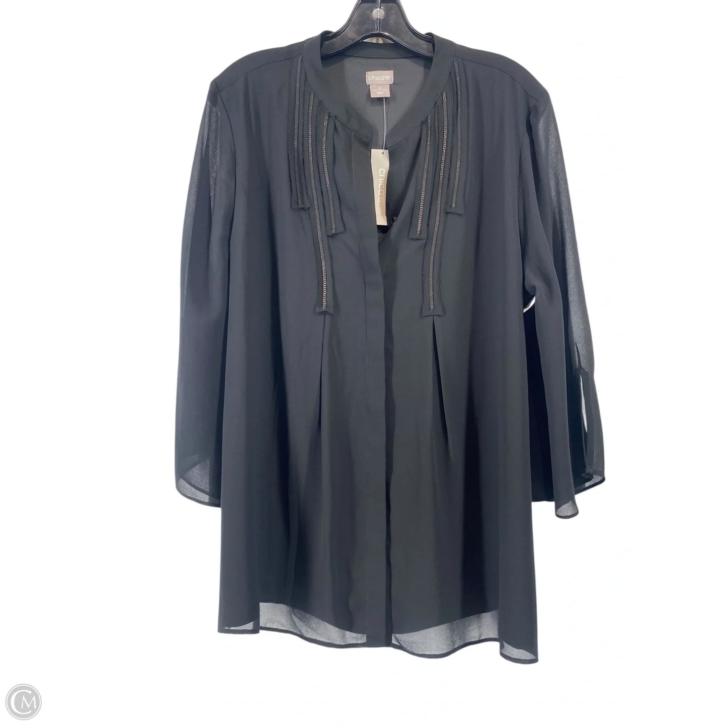 Top Long Sleeve By Chicos In Black, Size: 2