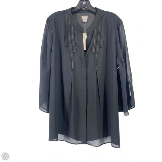 Top Long Sleeve By Chicos In Black, Size: 2