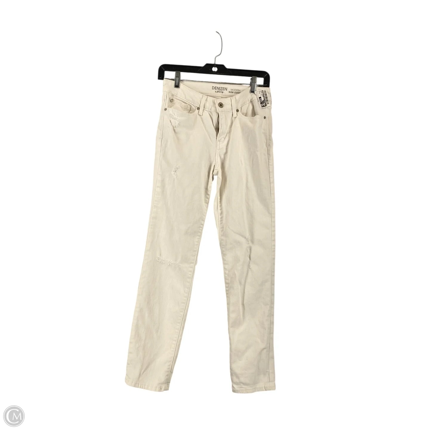 Jeans Skinny By Denizen By Levis In White Denim, Size: 4
