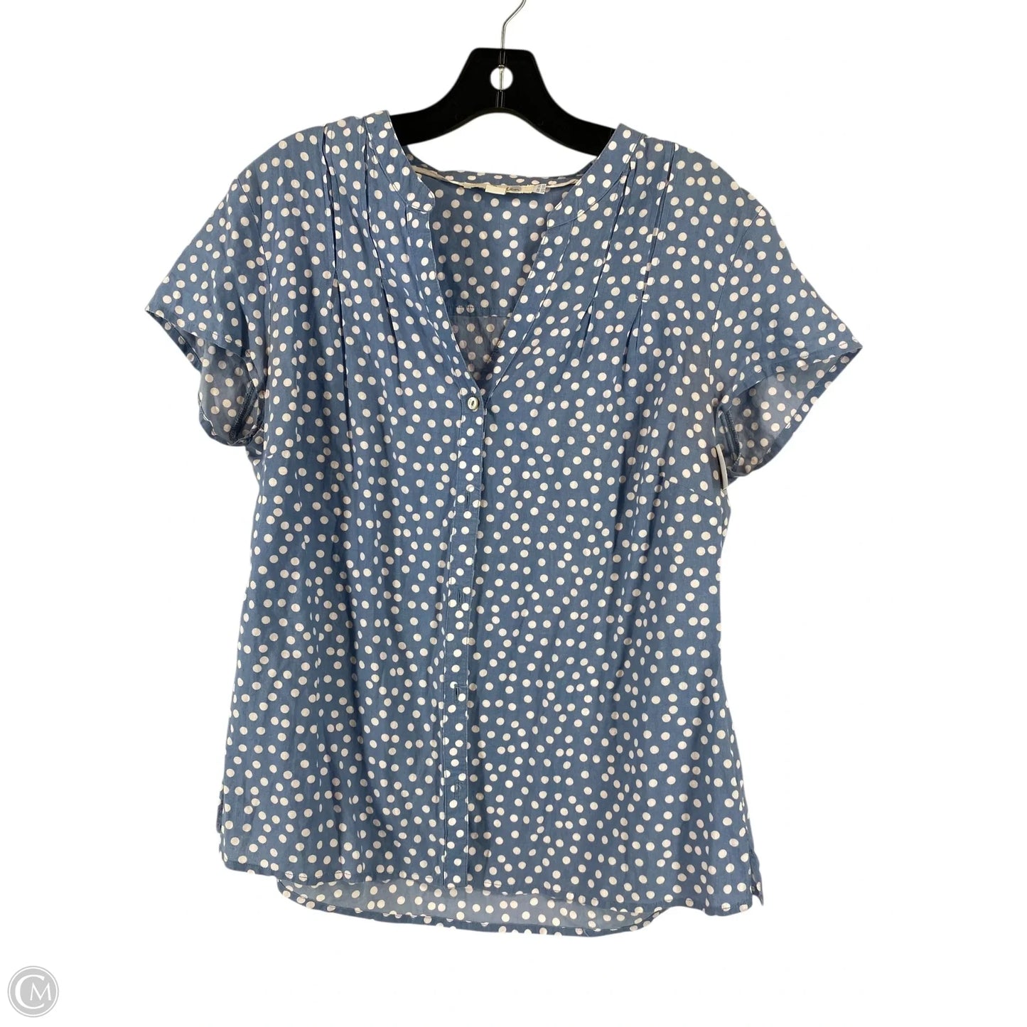 Top Short Sleeve By Boden In Polkadot Pattern, Size: 10