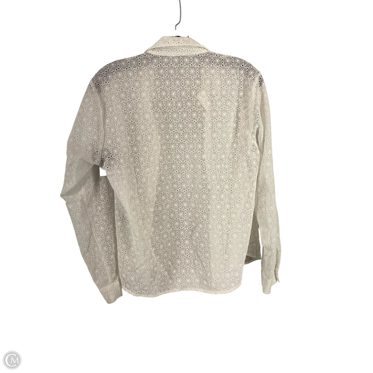 Top Long Sleeve By Zara In White, Size: M