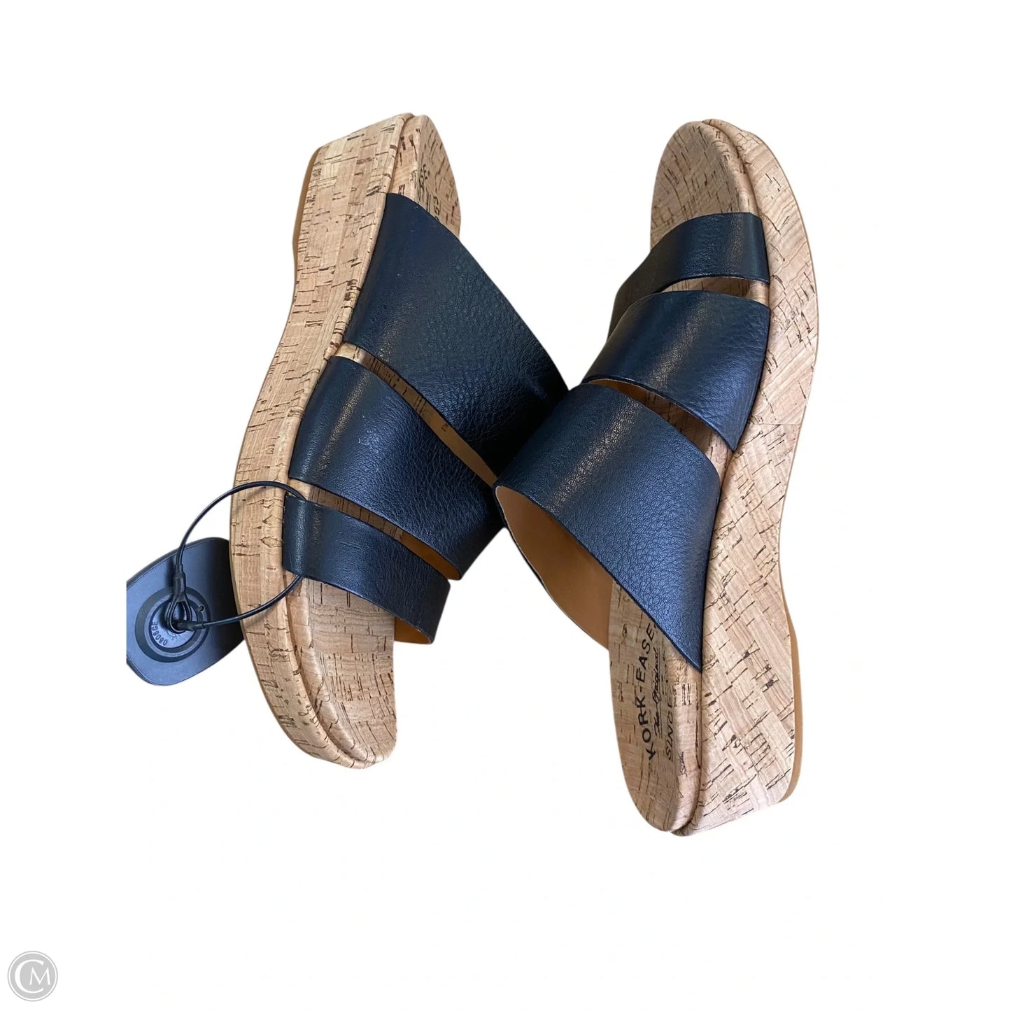 Sandals Heels Wedge By Kork Ease In Black, Size: 10