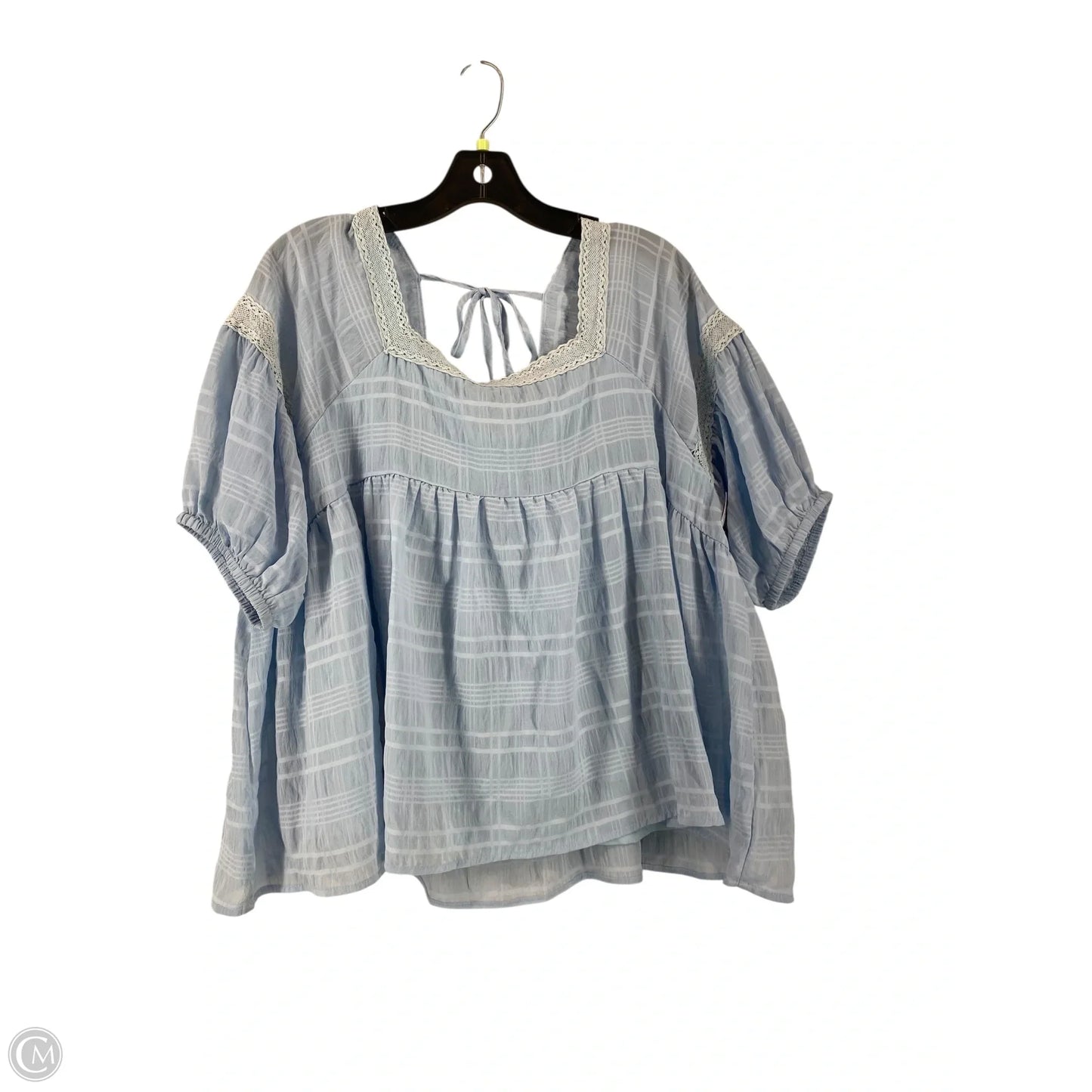 Top Short Sleeve By Cmc In Blue, Size: L