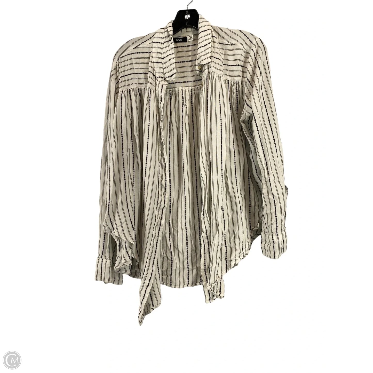 Top Long Sleeve By Bdg In Striped Pattern, Size: M