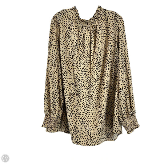 Top Long Sleeve By Jodifl In Animal Print, Size: 2x
