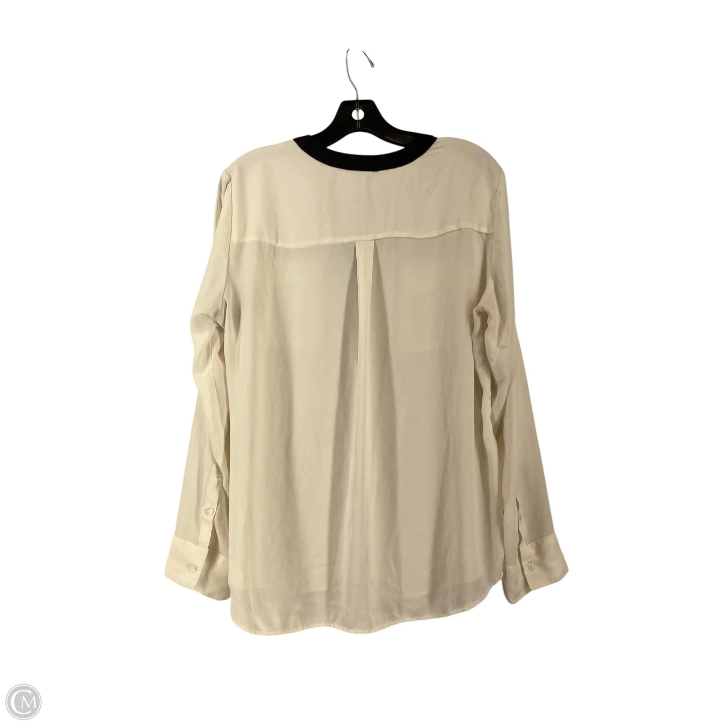 Top Long Sleeve By Express In White, Size: L