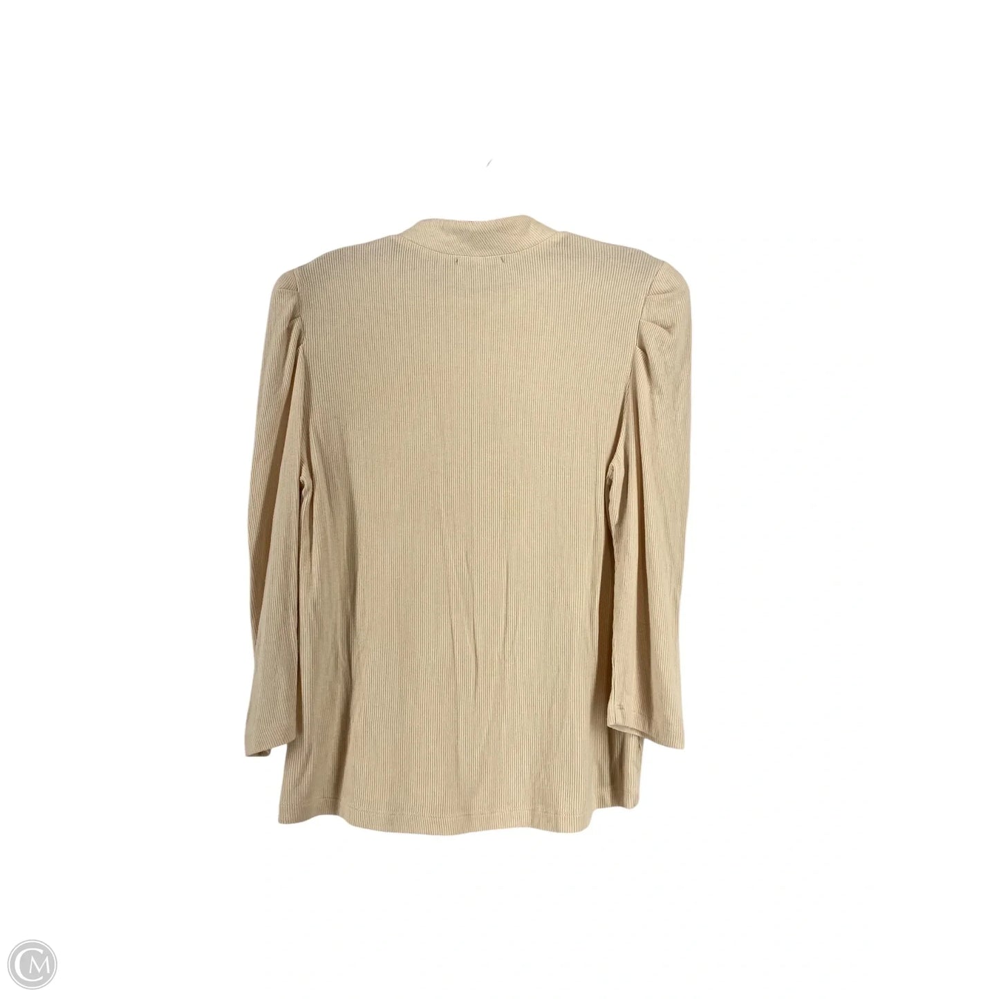 Top Long Sleeve By Evereve In Cream, Size: M