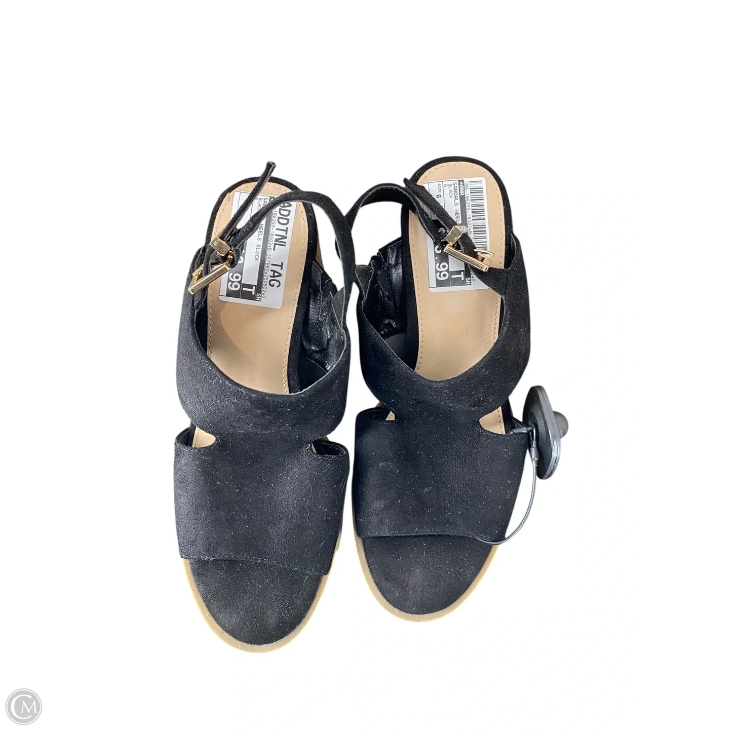 Sandals Heels Block By Ana In Black, Size: 6