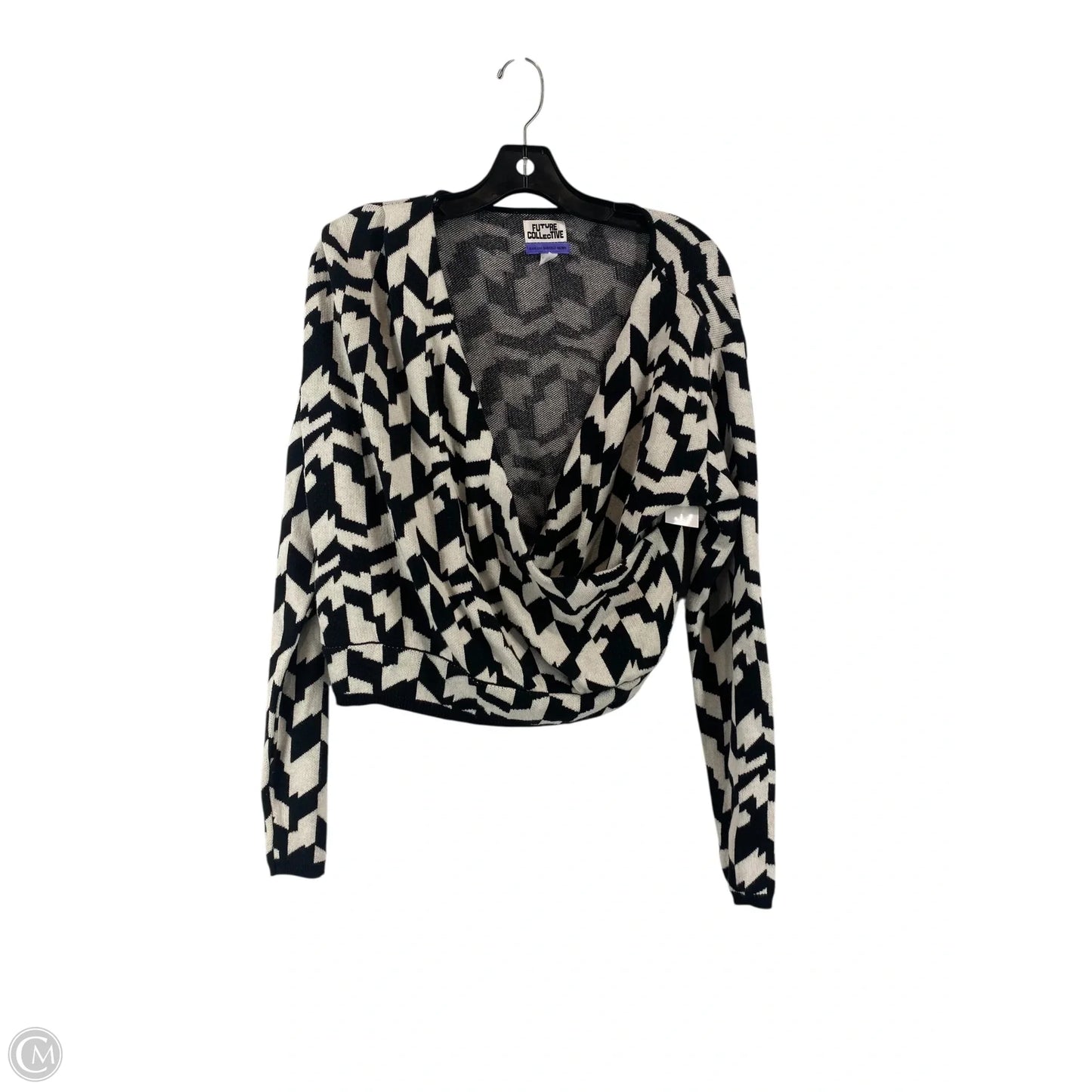 Sweater By Cme In Black & White, Size: Xl