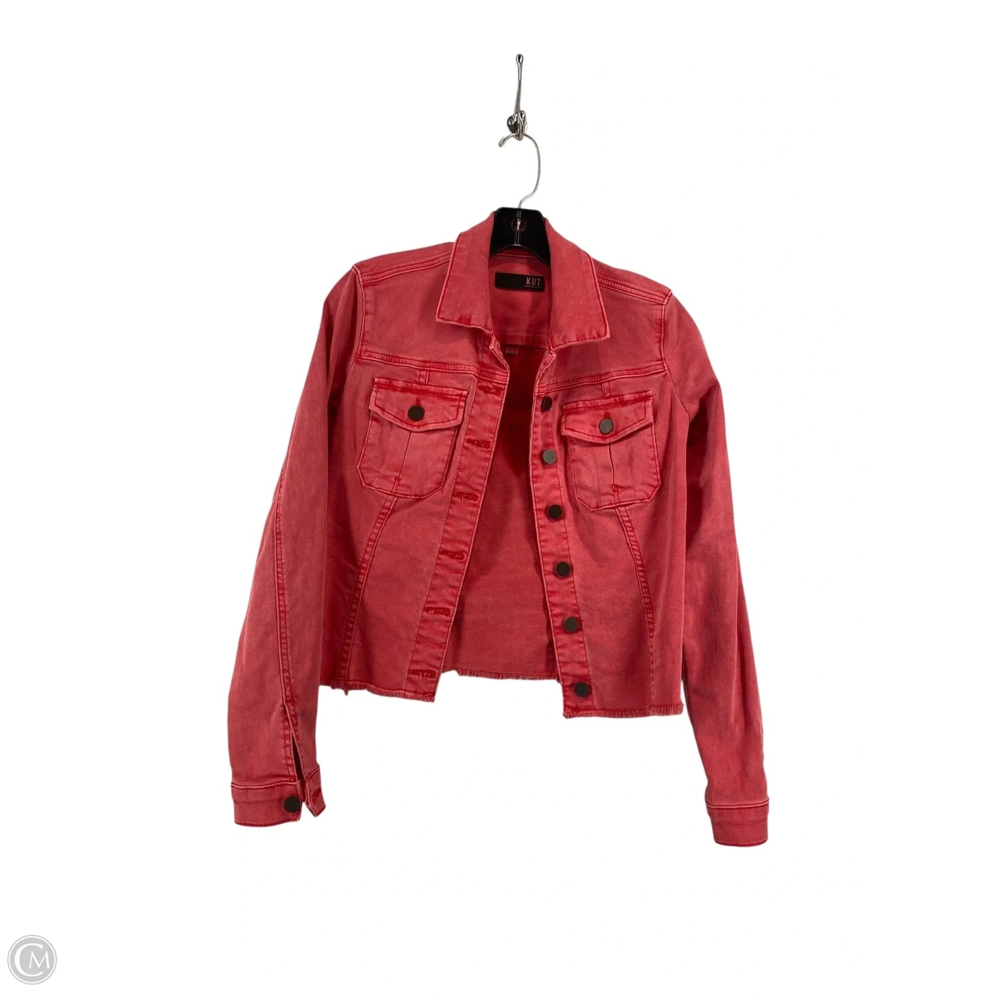 Jacket Denim By Kut In Red Denim, Size: Xs