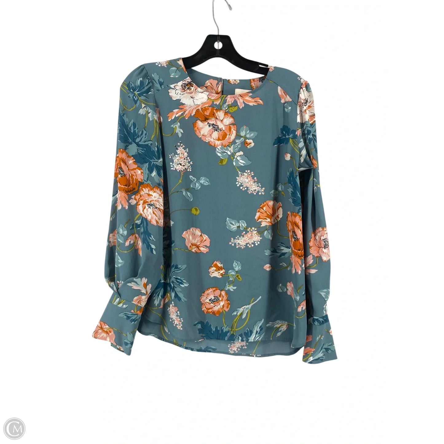 Top Long Sleeve By Loft In Teal, Size: Xs