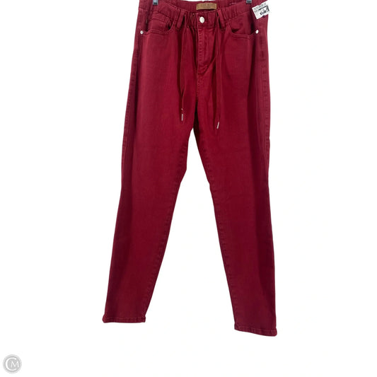 Jeans Straight By Judy Blue In Red Denim, Size: 12