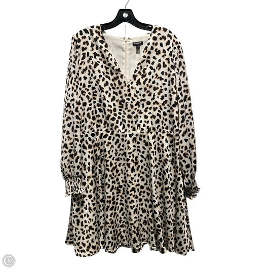 Dress Casual Short By Express In Animal Print, Size: Xl