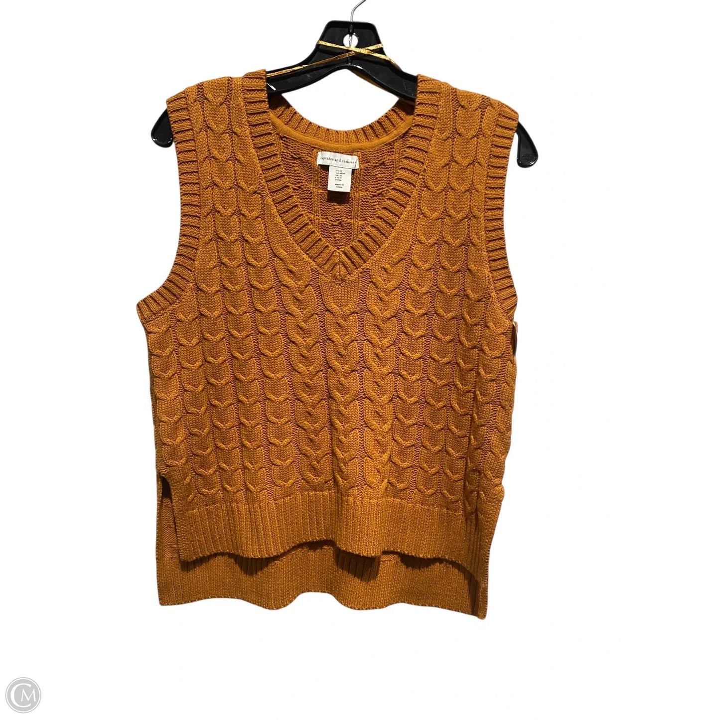 Vest Sweater By Cupcakes And Cashmere In Orange, Size: M