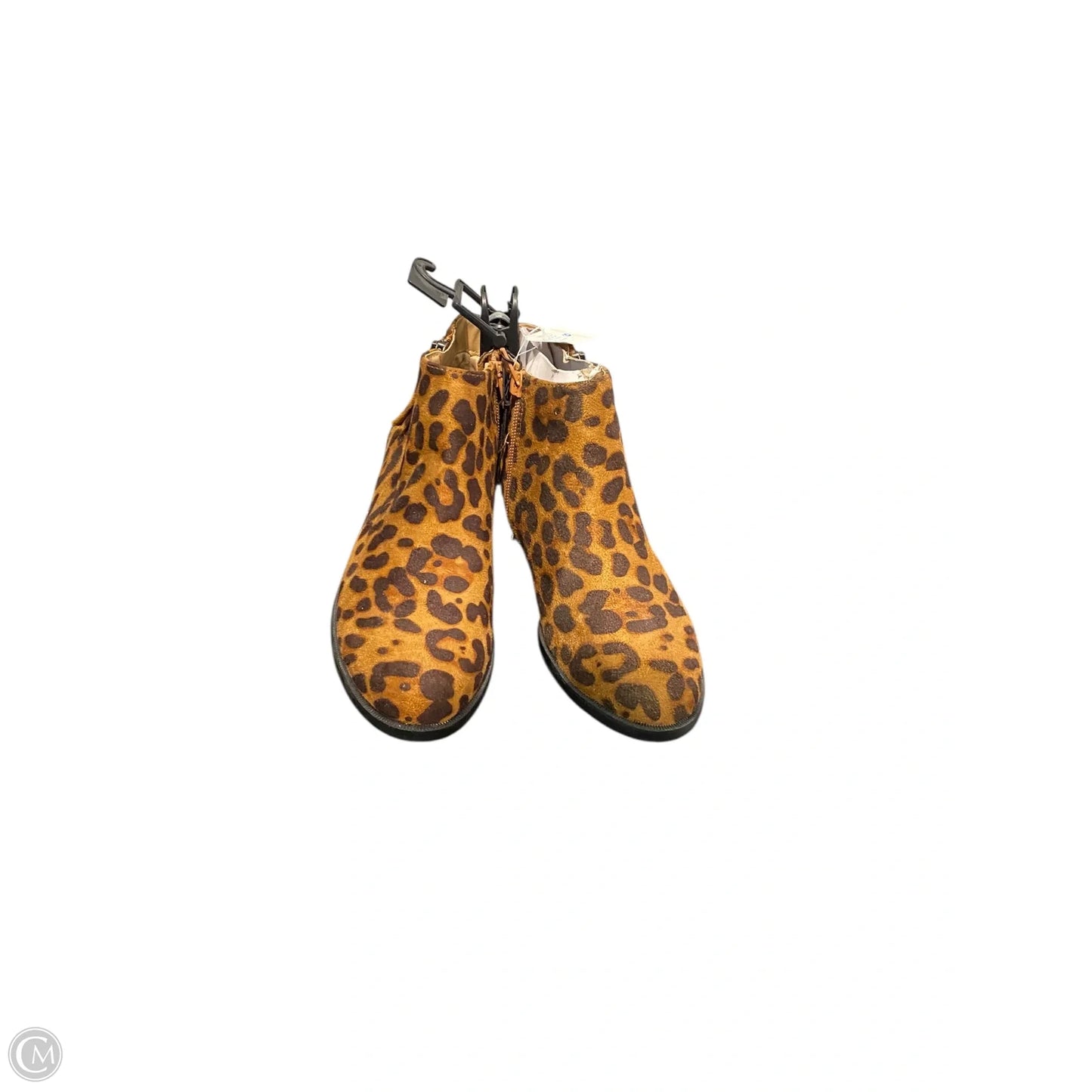 Boots Ankle Heels By Time And Tru In Animal Print, Size: 6