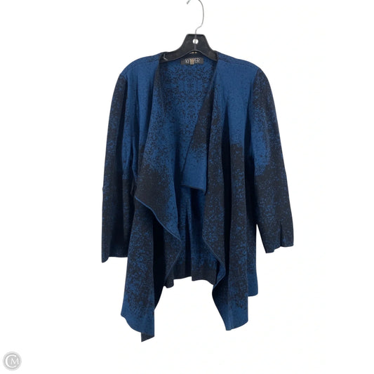 Cardigan By Kasper In Black & Blue, Size: Xl