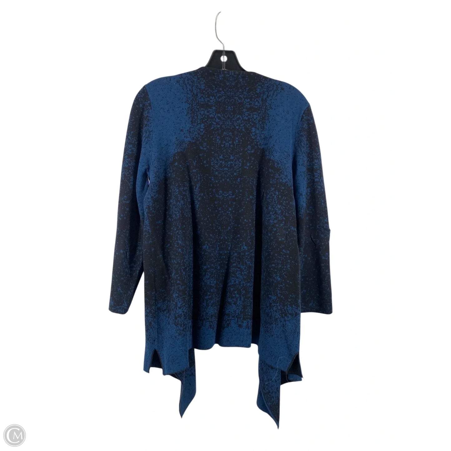 Cardigan By Kasper In Black & Blue, Size: Xl