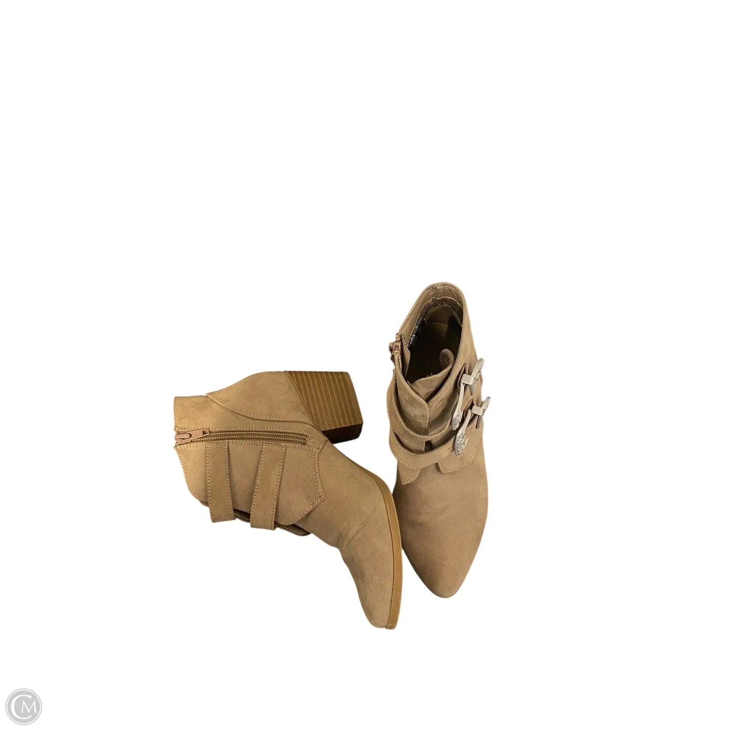 Boots Ankle Heels By Christian Siriano In Tan, Size: 7