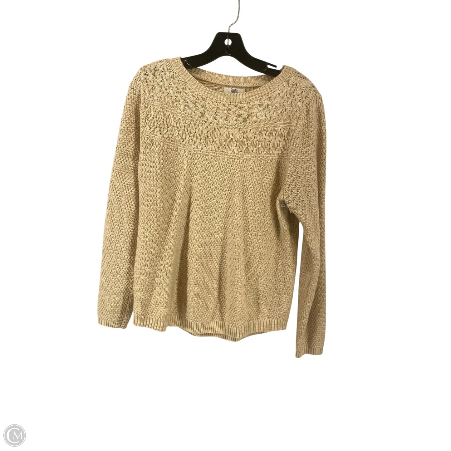 Sweater By Croft And Barrow In Tan, Size: L