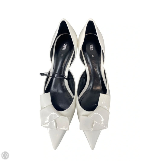 Shoes Heels Kitten By Zara In White, Size: 7